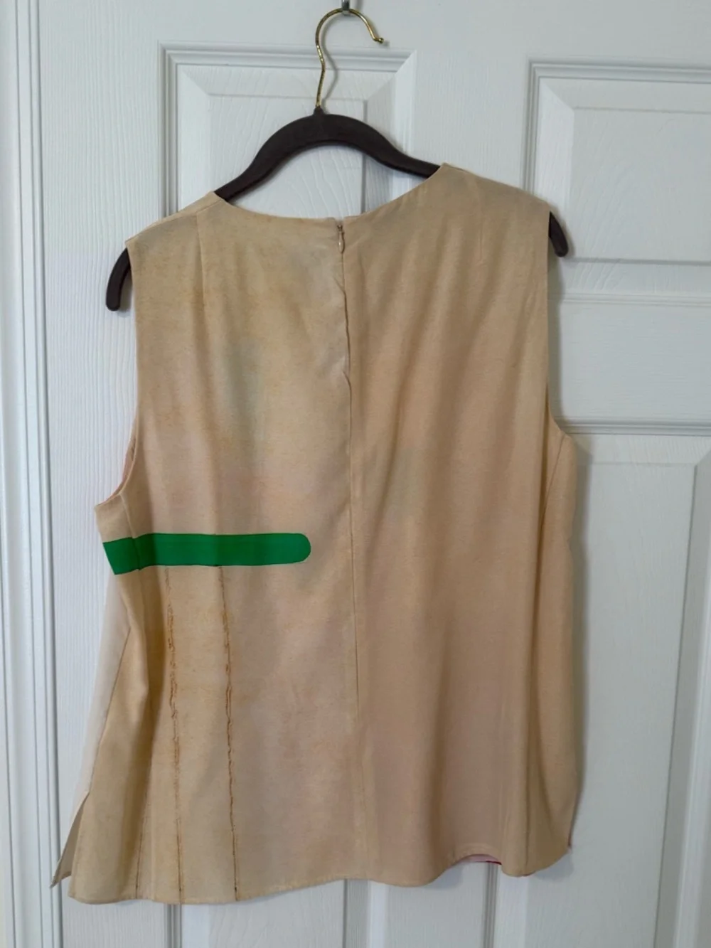 Akris Multicolor Geometric Silk Tank Top - Red, Pink, Yellow, Blue, Cream - Picture 7 of 11